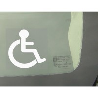 1 x Disabled Logo Window Sticker - Disability Car Wheelchair Logo Sign